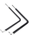 Premium Window Adjustment Tool Kit Featuring 4mm Hex Ball End And Star Key Wrench Designed For Professional Hardware Repair And Installation Using Durable 59CrV4 Steel Made Easy For DIY Pros And Handy Folks Fixing Sash Windows Fast, two black L-shaped tools