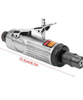 1/4 Inch Pneumatic Die Grinder Delivers Blazing 22000 Rpm Air Power Through An Ergonomic Angle Handle with 15.5 cm size.