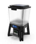 No Sweat Solar Automatic Fish Feeder For Outdoor Pond And Aquarium With Smarter Feeding Schedule Adjustable Timer and Dependable Performance For All Koi And Goldfish, 6 liter capacity with solar panel.