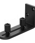 Sliding Barn Door Floor Guides Adjustable Stay Roller Hardware Kit With Smooth Ball Bearings Flat Bottom Design Flush With Floor Wall Mount Roller Guide For Small Space Black Rust Resistant Finish
