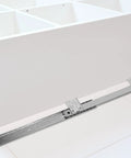 Heavy Duty Keyboard Drawer Slides With Bulletproof 35mm Wide Silver Rail Kit For Slick Office Setup No Brainer Swap Computer Table Replacement Hardware One Pair mounted on a white drawer.