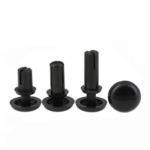 Heavy Duty Durable Nylon R Type Expansion Rivet Nut Buckle Clip Fastener set showing various sizes and shapes for secure trim panel installation.