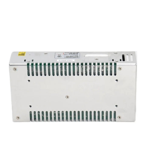 Back view of Heavy Duty Switching Power Supply Crushes 350 Watts At 36 Volts With 9 Point 7 Amps, metal casing, ideal for industrial use.