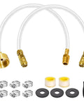 Hydraulic Steering Bleed Kit For Seastar Systems With Quick Connect Leak Proof Cap And Brass Fittings, hoses, clamps, and screwdriver