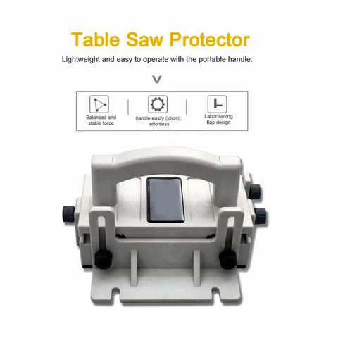 Heavy Duty Adjustable Three Way Force Push Block For Table Saws Jointers Stationary Power Tools Featuring Rugged Comfort Grip Ensures Bulletproof Hold During Precision Woodworking Projects, shown from the front with handle.