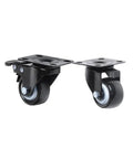 Set Of Four 2 Inch Universal Diamond Caster Wheels With Brakes For Furniture PU Polyurethane Heavy Duty Swivel Casters