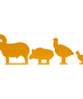 Four Steel Animal Targets For Airguns Silhouette Style Practice Set Built For Gunslynger Matches And Backyard Plinking Durable