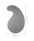 Multi shaped steel card scraper, 6.4cm x 14.6cm, for woodworking and cabinet fixes, quality tool with comfy grip.