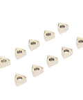 Carbide inserts, 10-pack, gold-colored, square with center hole for lathe turning