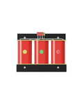 Bulletproof 10KVA Three Phase Dry Type Isolation Transformer Step Up Down Voltage Converter 415V 400V 380V To 220V 50Hz 60Hz viewed from above with three red coils.