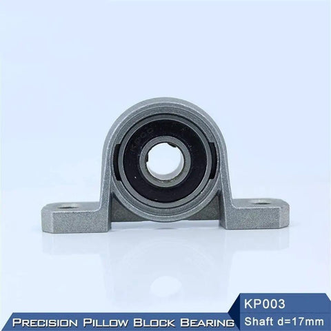 Awesome KP003 Mounted Bearing With Solid 17mm Shaft Diameter Inside Zinc Alloy Pillow Block Housing Providing Low Friction High Load Capacity