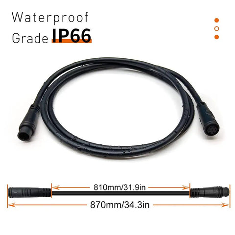 Waterproof Ebike Extension Cable 2Pin 3Pin 4Pin 5Pin 6Pin Male To Female Connector For Brake Display Throttle Lights DIY Electric Bicycle Signal Cable
