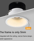 Smooth 10W Dimmable Cob Led Spotlight 12 Pack showing 5mm frame recessed downlight with integrated design for ceilings.