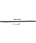 Meccanixity Spring Tube Bender, 20.5 Inch Long Steel Pipe Bending Tool For 1 Inch PVC And Metal Tubing, showing 20.5 inch length and 22.5mm diameter.
