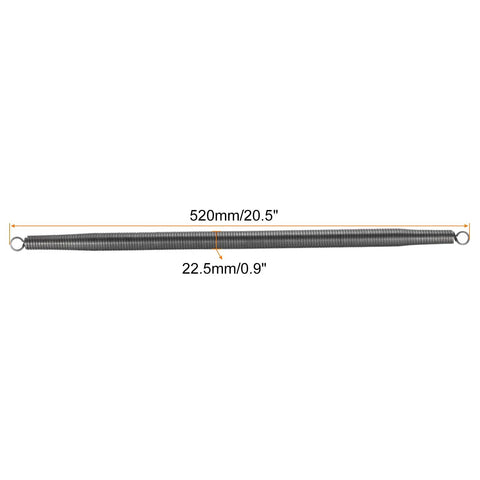 Meccanixity Spring Tube Bender, 20.5 Inch Long Steel Pipe Bending Tool For 1 Inch PVC And Metal Tubing, showing 20.5 inch length and 22.5mm diameter.