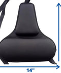 Ultra Firm Gel Foam Lumbar Support Cushion For Lower Back Pain Relief, 14x15 inch ergonomic back support for office or car.