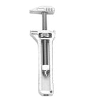 Pocket Size Mini Multitool Wrench With Bottle Opener, Adjustable Caliper, Nail Puller, compact metal tool, side view