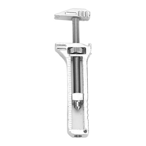 Pocket Size Mini Multitool Wrench With Bottle Opener, Adjustable Caliper, Nail Puller, compact metal tool, side view