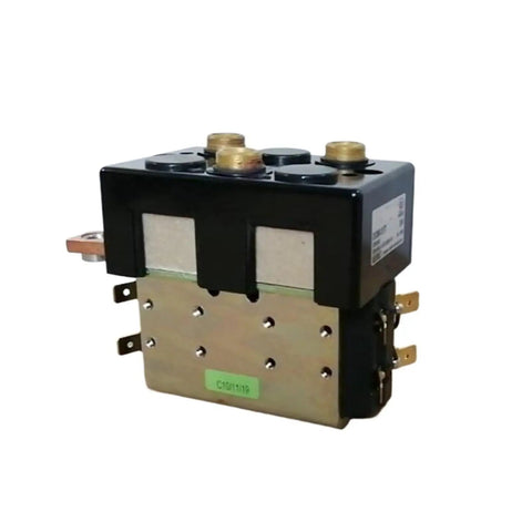 Heavy Duty 24 Volt Reversing Contactor DC88-317T for Excavators And Forklifts Heavy Equipment Parts view from the side