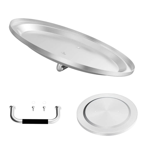 Stainless Steel Fire Pit Lid For Solo Stove Bonfire 19.5 Inch 304 Stainless Steel with assembled parts and handle