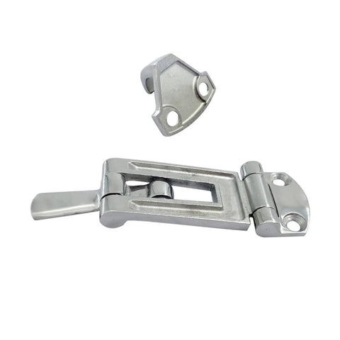 Stainless Steel Spring Loaded Toggle Latch Clip for Cabinets and Drawers with Hasp Clamp and Compression Catch