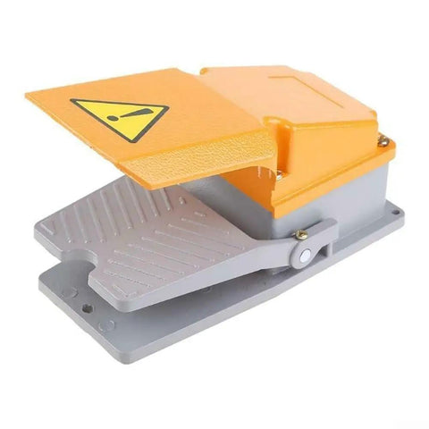 Rugged Heavy Duty Foot Switch Pedal With Guard, Cast Aluminum Build, SPDT Momentary Action, 15A 380V Industrial Controller