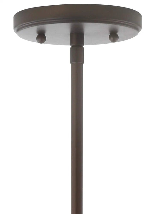 Oil Rubbed Bronze Dope Modern Schoolhouse LED Pendant Light Fixture With White Glass Shade Adjustable Drop Metal Hanging Lamp
