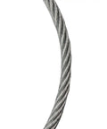 Close-up of Heavy Duty 7x19 Galvanized Cable Five Sixteenth Inch By Two Hundred Feet Silver For Garage Doors Winches Tie Downs And Tough As Nails Outdoor Projects With Electro Galvanized Finish For Corrosion Resistance