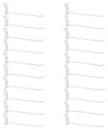 White Polished Slatwall Hooks 7.48 Inch Length 4mm Rod Thick Iron 20 Pack for Retail Display and Garage Storage Smooth Burrfree Finish