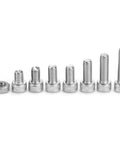 Super Cool Hex Socket Cap Screw Assortment Kit For Quick Projects With 140 Pieces Including Six Sizes Of 10-32 Screws Plus Matching Nuts.