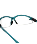 Cougar Womens Lab Safety Glasses with Turquoise Frames and Clear Lenses, Shatterproof Polycarbonate Lenses Meet Z87.1 ANSI Standards