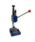 Top Shelf Compact Manual Arbor Press Heavy Duty Hand Bench Tool with steel frame for zipper crimping and hardware projects.
