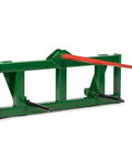 Euro Global Hay Frame With 49 Inch Spear And Stabilizers For John Deere Tractors, 3,000 Lb Load Capacity, green frame with spear sleeves