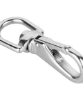 Swivel eye snap hook, stainless steel, 3/4-inch, close-up view