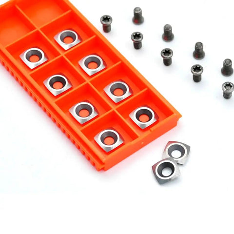 Negative Rake Carbide Insert 11x11x2.0mm R50 With Screws For Woodturning Lathe Tools Pro Grade Tungsten Carbide Cutter