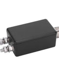 One To One Mini Balun For HF Shortwave Antennas Outdoor QRP Converter, black, side view with connectors