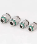 Must-Have Pro Grade Pneumatic Hose Fittings Kit, 50 Stainless Steel 304 Quick Release Connectors, various sizes, side view