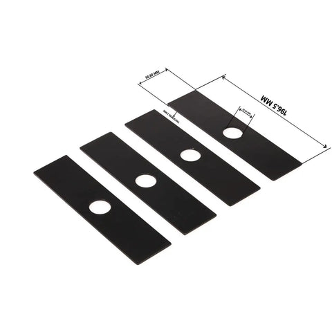 Beefy Eco Edger Blade Replacement 8x2 Hole Diameter 1 Inch Universal Fit That Plays Nice With Ryobi Echo Stihl Maruyama Green Machine 237001 Four Pack Built Tough For Home Lawn Care, four black steel blades