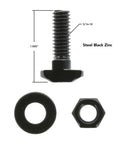 Drop In T Slot Hammer Head Stud Bolt 5/16-18 X 1 Inch With 5/16 Hex Nut And Washer, black zinc, for Aluminum Extrusion 80/20.