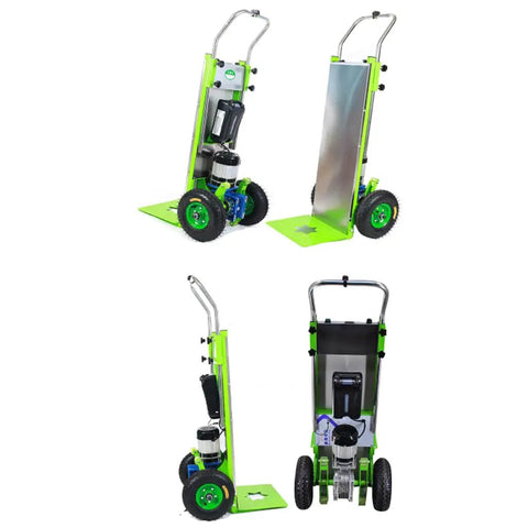 Heavy Duty Electric Stair Climber Cart That Totally Crushes Heavy Loads And Makes Moving Furniture Or Kegs Up Down Stairs A Breeze For Any Home Renovation Crew, showcasing different angles and features.