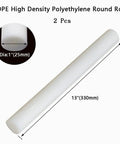 2 Pieces HDPE Round Rod 1 Inch Diameter 13 Inch Length White Plastic Round Rod For Mechanical Processing And DIY Projects
