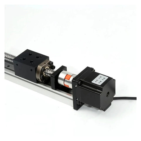Custom Precision Electric Linear Guide Rail Cross Actuator System With 57 Stepper Motor Ball Screw Motion Module RDT300 Clamp, front view