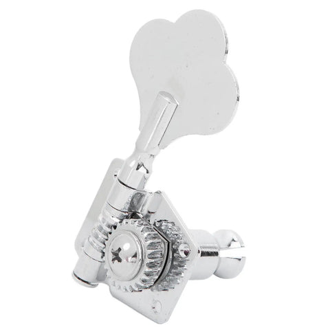 Silver Steel Bass Tuner Knobs For Electric Bass Vintage Open Design Bronze Gear Core Chrome Plated Fine Tuning Tool