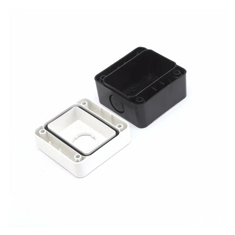 KOKYLEZN button box junction enclosure; white base with rubber gasket and black cover