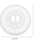 Circular white Two Pack Washer Spinner Cap Dryer Cover Protector with 10.6-inch diameter for washing machine laundry guard.