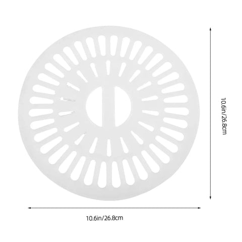 Circular white Two Pack Washer Spinner Cap Dryer Cover Protector with 10.6-inch diameter for washing machine laundry guard.