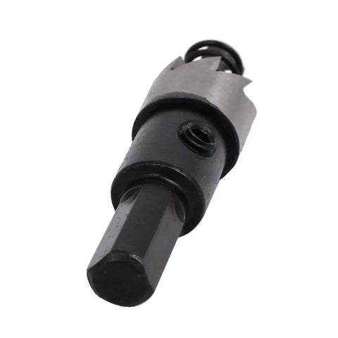 HSS Spring Loaded Hole Saw Kit 14mm Diameter 14mm Cutting Depth 68mm Overall Length Includes 5mm Pilot Drill Bit And Hex Wrench