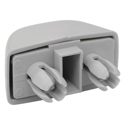 Close-up of gray interior sun visor clip bracket for Audi A6 A7 A8 S6 S7 S8 and VW Passat Polo 2006 to 2019 two pack replacement.