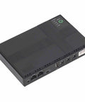 Mini Ups Battery Backup With 10400Mah Keeps Routers Modems Cameras Running Flawlessly During Grid Outages Without Missing A Beat While Serving Up Serious Backup Power For Your Work From Home Rig Over Standard Us Wall Plugs, showing back view with ports.