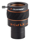 X-Cel LX 2x Barlow Lens For 1.25 Inch Eyepieces, Amp Up Your Telescope View, Three Element Apochromatic Optics, Fully Multi Coated, Rubber Grip, Brass Compression Ring, Filters Compatible black telescope accessory with rubber grip and brass compression ring